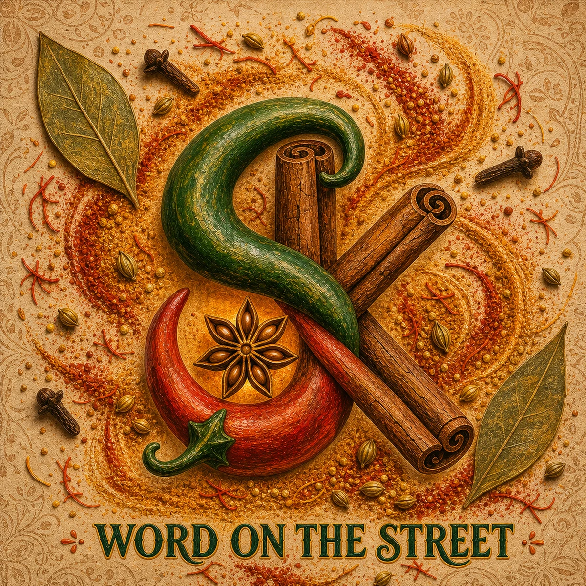Word on the Street chilli, cinnamon and spice logo
